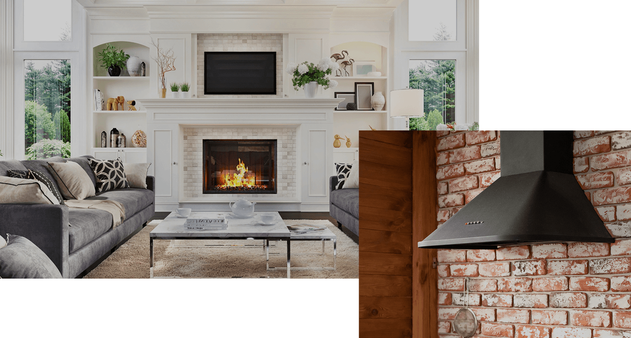 Cozy seating by the fireplace