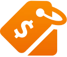 Shopping tag with dollar symbol