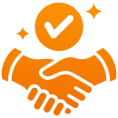 Agreement symbol with checkmark